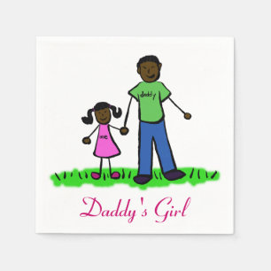 Daddy's Girl Personalized Family Art Napkin