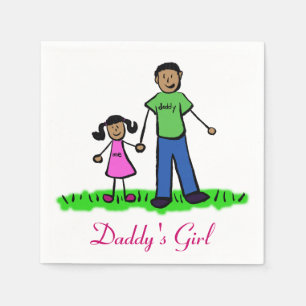 Daddy's Girl Personalized Family Art Napkin