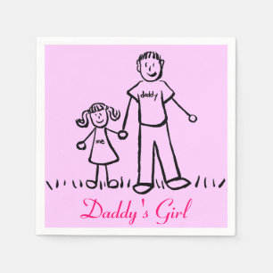 Daddy's Girl Personalized Family Art Napkin