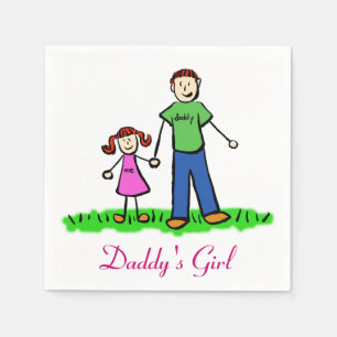 Daddy's Girl Personalized Family Art Napkin