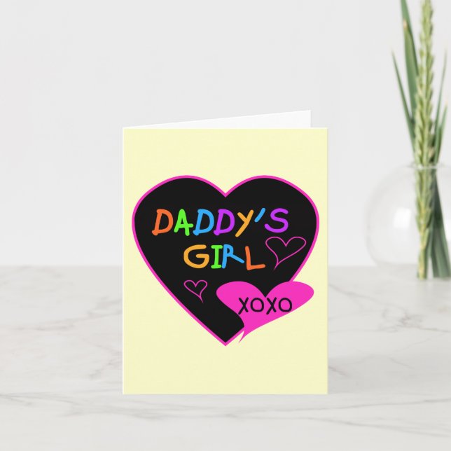 Daddy's Girl T Shirts, Mugs, Pillows, Stationary Note Card (Front)