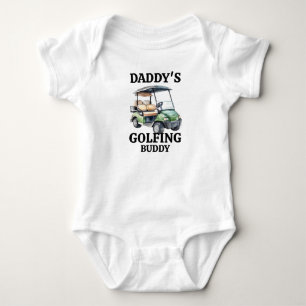 Daddy's Golfing Buddy Golf Car Themed Baby Bodysuit
