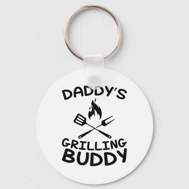 Daddy's Grilling Buddy - Kids Bbq  Keychain (Front)