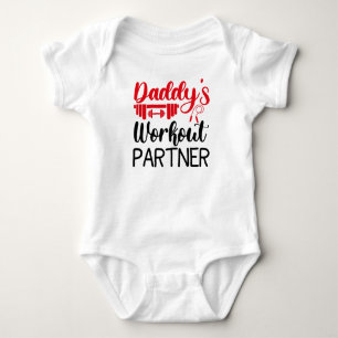 Daddy's Gym Baby Grow Funny Workout Gifts Bodysuit