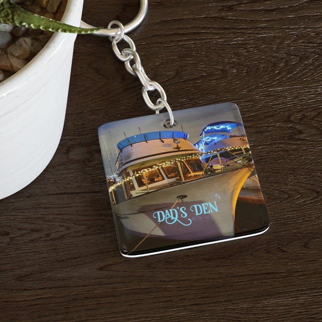 Daddy's Hershine Trawler Boating Acrylic Keychain (Creator Uploaded)