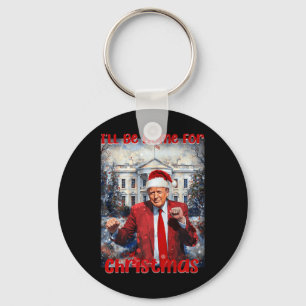 Daddy's Home For Christmas Trump1 Keychain