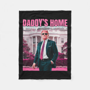 Daddy's Home Trump Pink 2024 America Ck 2024  Fleece Blanket
