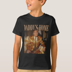 Daddy's Home Trump Trump 2024 Leopard Funny T-Shirt