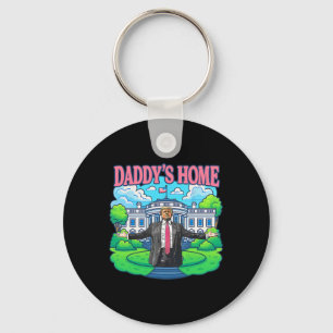 Daddy's Home White House 2025 President Trump 2 Keychain