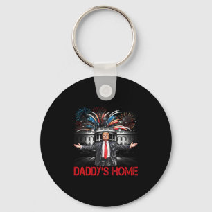 Daddy's Home White House 2025 President Trump Keychain