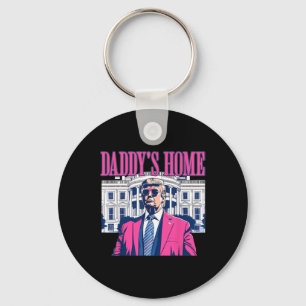 Daddy's Home White House Pink Trump 2024 Election Keychain