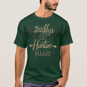 Daddys Lil Hunting Buddy Kids Hunting  Deer Antler T-Shirt