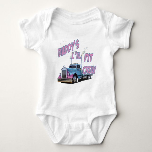 Daddy's L'il Pit Crew Baby Bodysuit (Front)