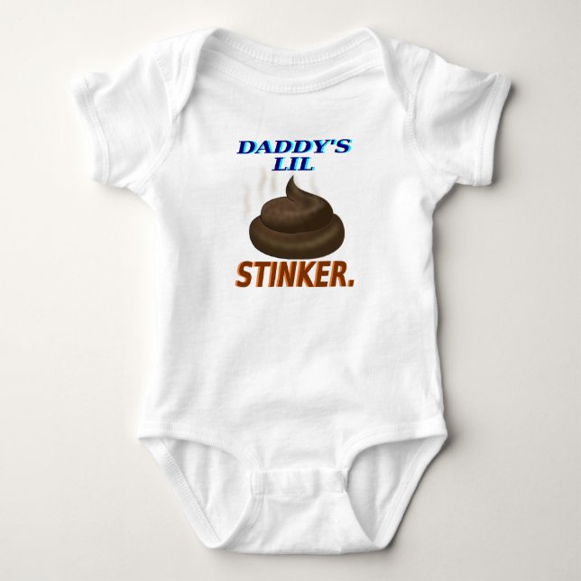 Daddy's Lil Stinker Baby Bodysuit (Front)
