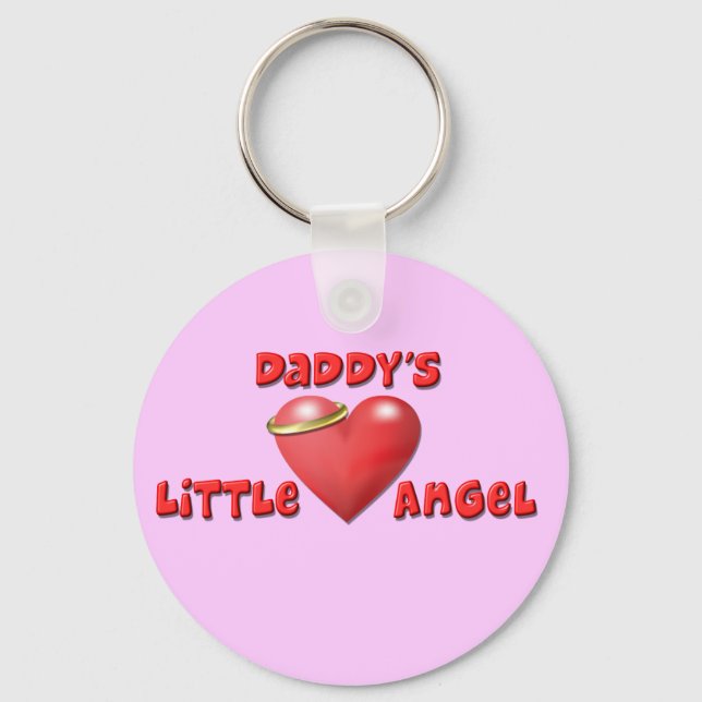 Daddy's Little Angel Keychain (Front)