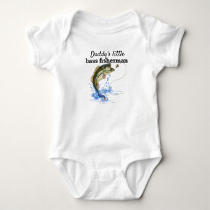 Daddys Little Bass Fisherman Baby Bodysuit