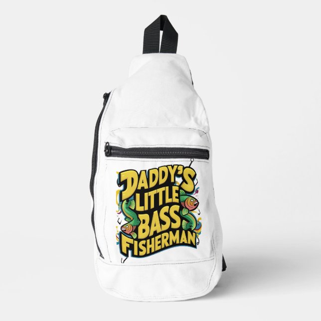 Daddys Little Bass Fisherman  Sling Bag (Front)