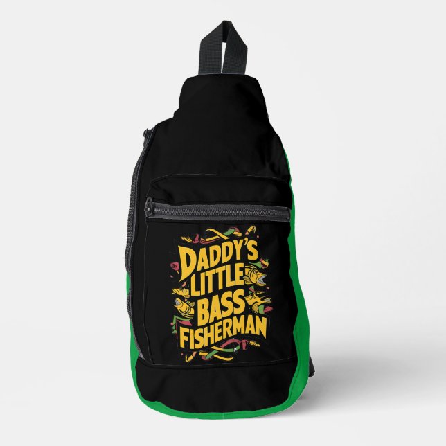 Daddys Little Bass Fisherman  Sling Bag (Front)