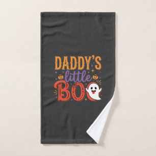 Daddy's Little Boo Halloween Ghost Design Hand Towel