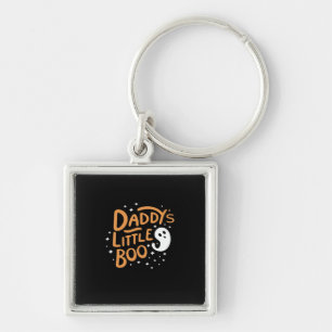 Daddys Little Boo Happy Halloween Style Keychain