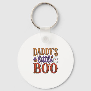 Daddys Little Boo Vintage Halloween Keychain