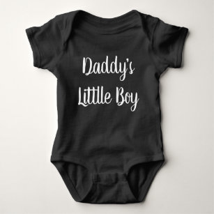 Daddy's little boy hand lettering baby bodysuit