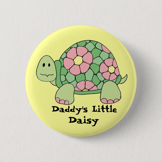 Daddy's Little Daisy 2 Inch Round Button (Front)