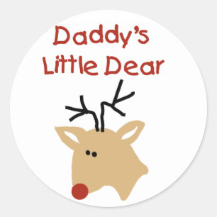Daddy's Little Dear Tshirts and Gifts Classic Round Sticker