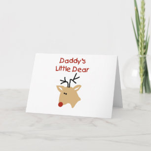 Daddy's Little Dear Tshirts and Gifts Holiday Card