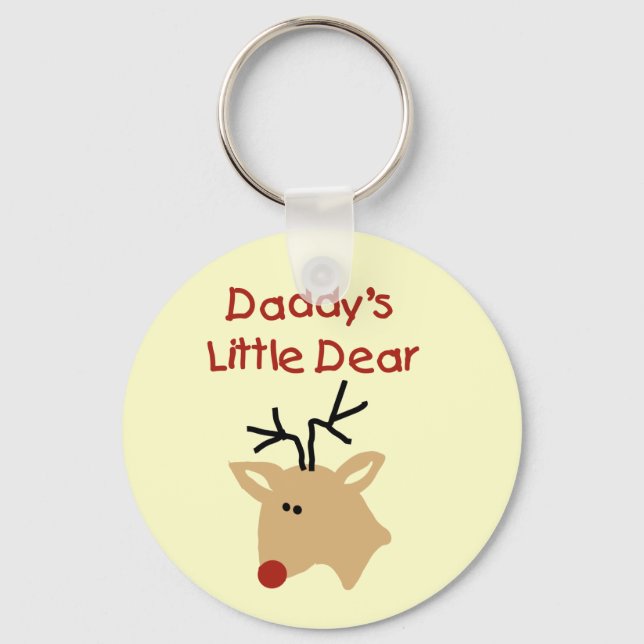 Daddy's Little Dear Tshirts and Gifts Keychain (Front)