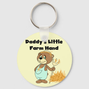 Daddy's Little Farm Hand Tshirts and Gifts Keychain