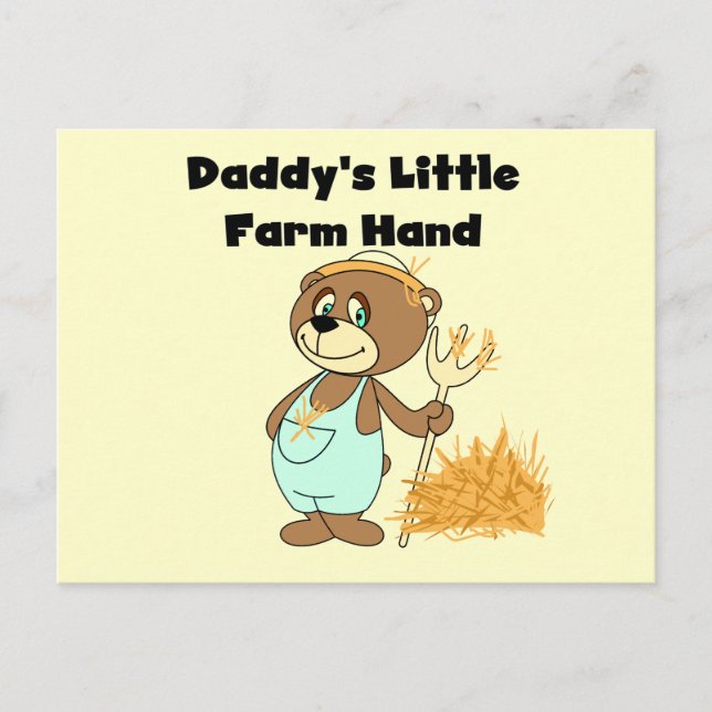 Daddy's Little Farm Hand Tshirts and Gifts Postcard (Front)