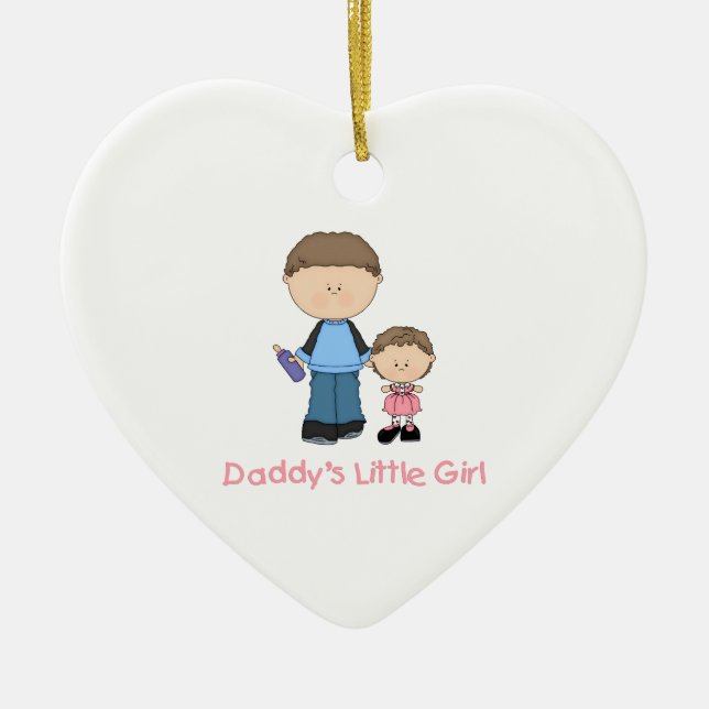 Daddy's Little Girl (2) Ceramic Ornament (Front)