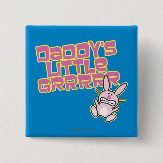 Daddy's Little Girl 2 Inch Square Button (Front)