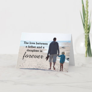 Daddy's Little Girl Beach Father's Day Card
