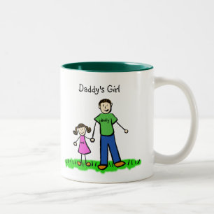 Daddy's Little Girl Brunette Mug (Customize)