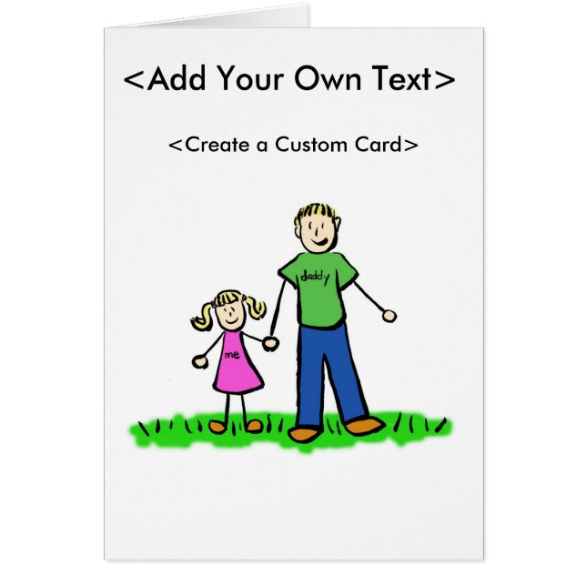 Daddy's Little Girl Card (Blonde) (Front)