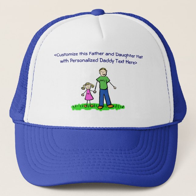Daddy's Little Girl Custom Cap or Hat (Blonde) (Front)