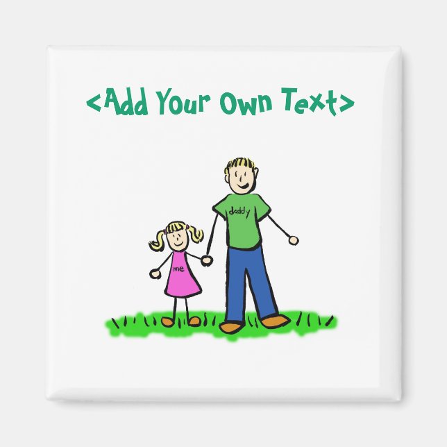Daddy's Little Girl Custom Gift Magnet (Blonde) (Front)