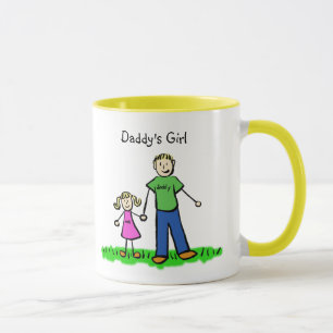 Daddy's Little Girl Drawing Blonde Mug (Customize)