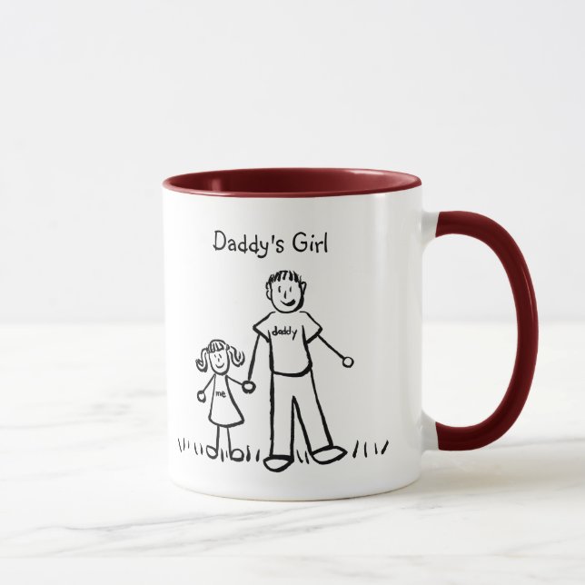 Daddy's Little Girl Drawing Mug (Personnaliser) (Droite)