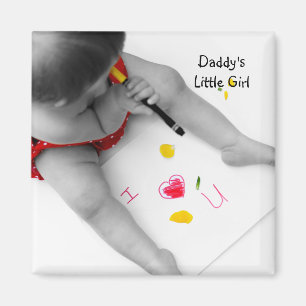 Daddys Little Girl I Love You Dad I Heart U Magnet