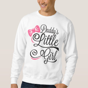 Daddy's Little Girl Pink Bow Script Sweatshirt