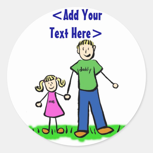 Daddy's Little Girl Sticker (Blonde) (Front)