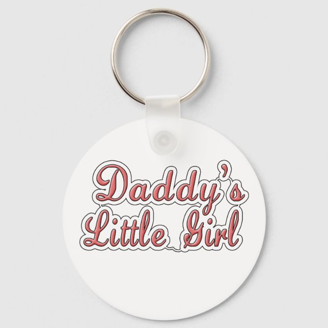 Daddy's Little Girl Text  Keychain (Front)