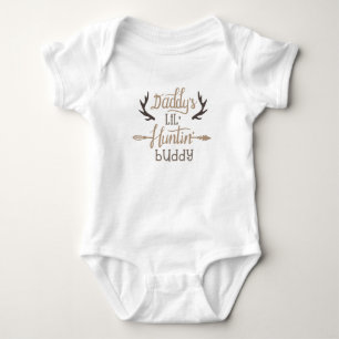 Daddy's little hunting buddy baby bodysuit