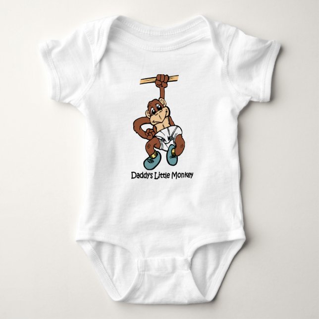 Daddy's Little Monkey   Baby Bodysuit (Front)
