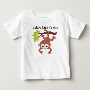 Daddy's Little Monkey Baby T-Shirt