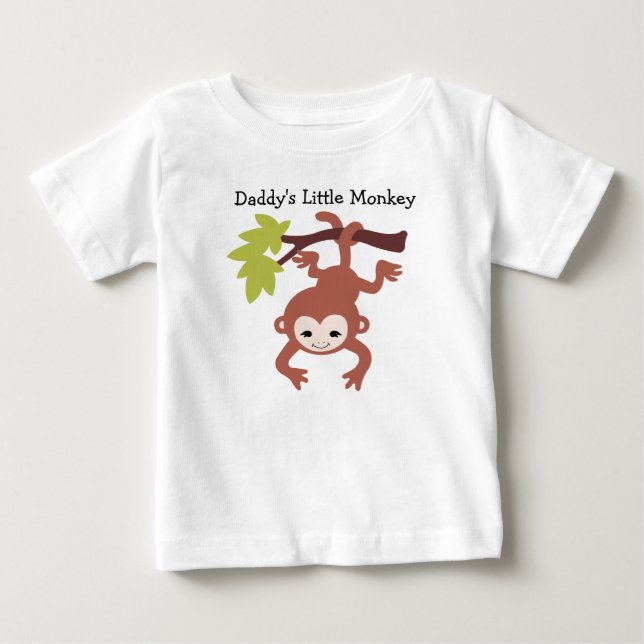 Daddy's Little Monkey Baby T-Shirt (Front)