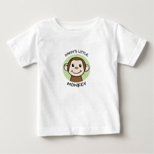 Daddy's Little Monkey Baby T-Shirt